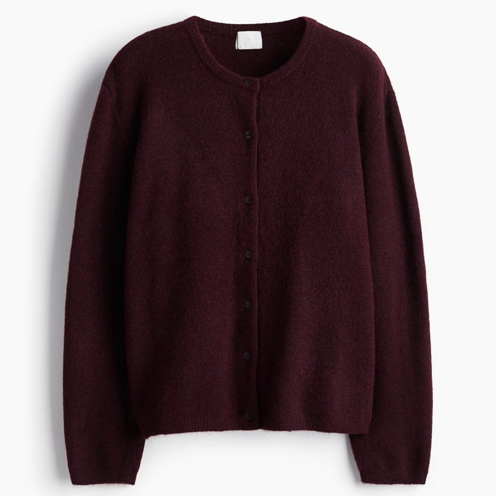 *NWT* H&M Loose Fit Cardigan in Burgundy | Size L